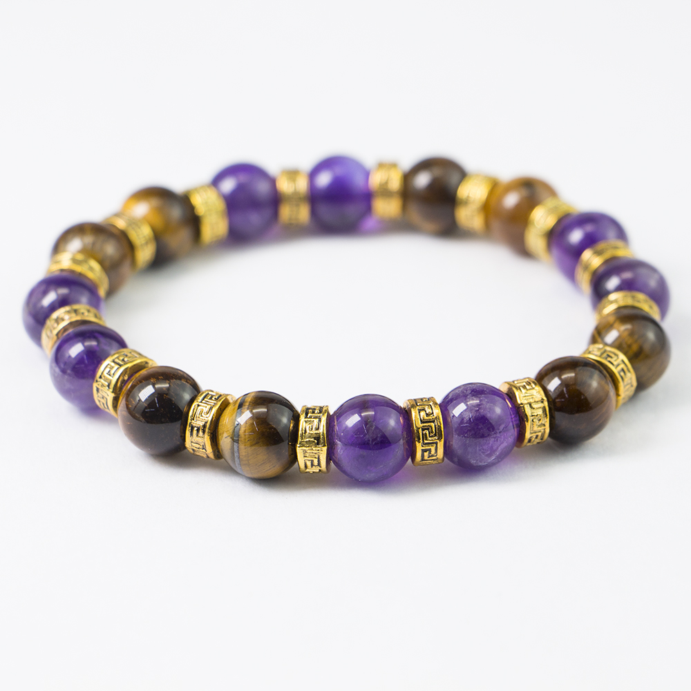 10MM TIGER EYE/AMETHYST