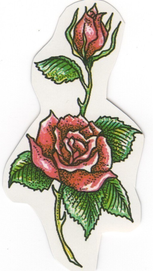 Temporary Tattoo - Rose Stem