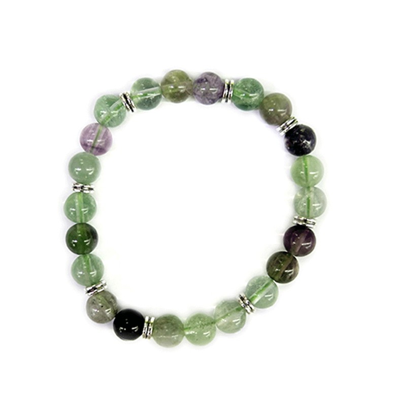 8mm RAINBOW FLUORITE- Power Bracelet Large